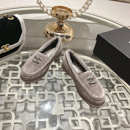 CC 25A Loafer Grey Sherpa Suede