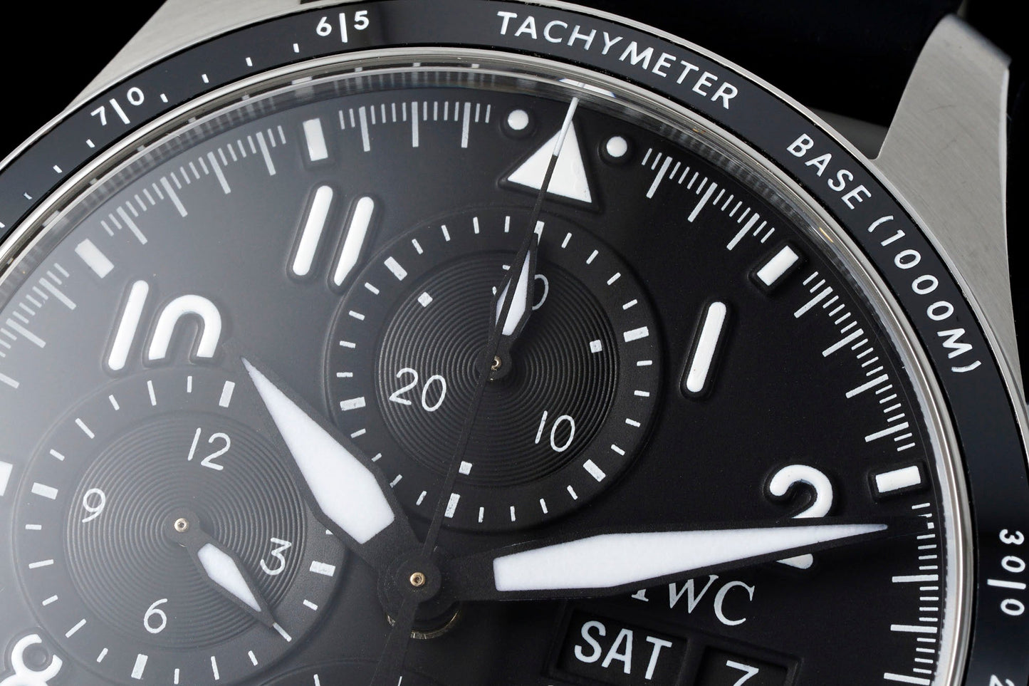 IWC Pilot 41mm Black Dial Steel Case Rubber Strap