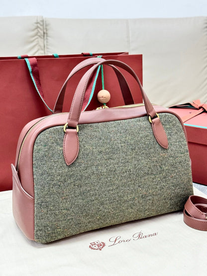LP 2026 Needle Bag Countryside Sage mix Burnt Tan Cashmere Leather