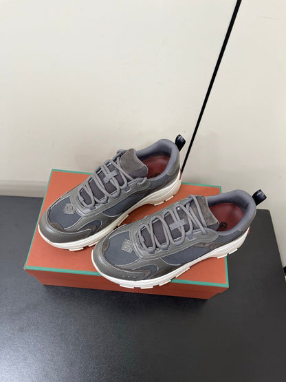 LP Cairn Walk Sneaker Spanish Gray Calfskin and Fabric 210922