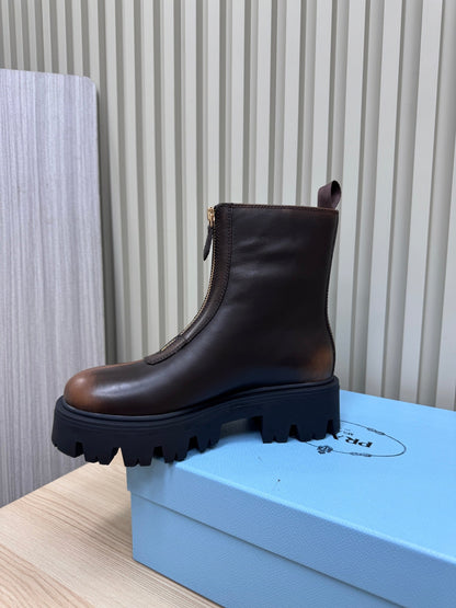 PRA Martin boots dark chocolate brown sheepskin 443648