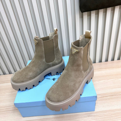 PRA ankle boots light taupe beige suede 443664