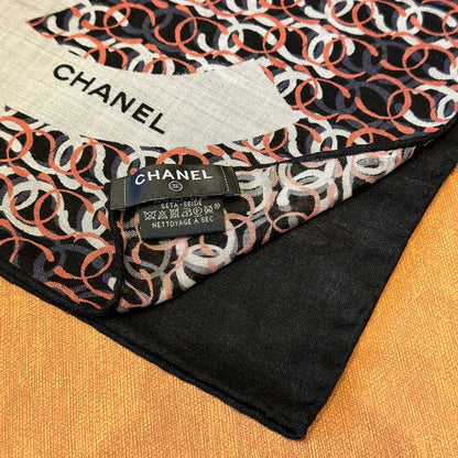 CC Square Scarf 140 CM In Colorful Cashmere Linen Fabric 371900