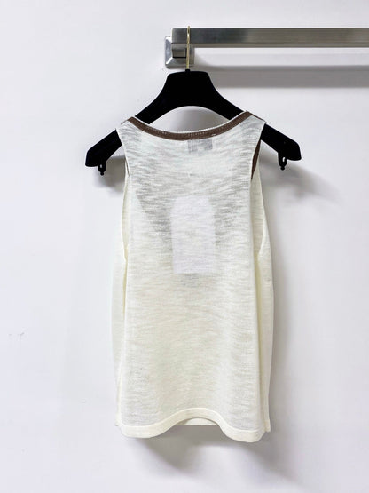 Chanel 2026 Knit Vest V-neck Wool Laine 449875