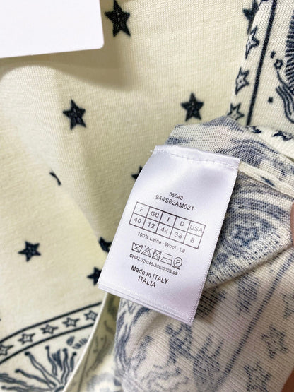 Dior 2026 Print Short-Sleeve T-Shirt Light Yellow Laine Wool 449823