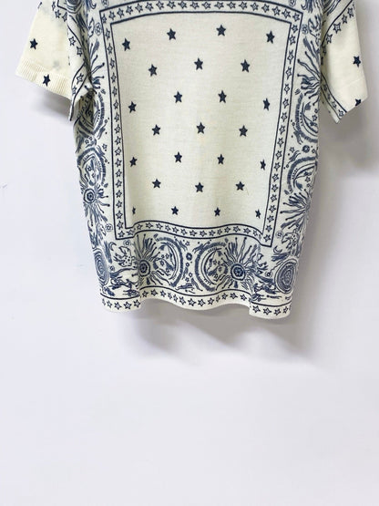 Dior 2026 Print Short-Sleeve T-Shirt Light Yellow Laine Wool 449823