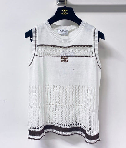 Chanel 2026 Björn's Knit Vest White Laine Wool 471925