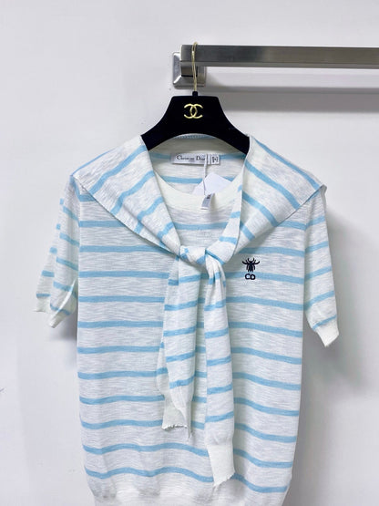 Dior 2026 Polo Shirt Featuring A Tie-neck Detail Acrylic 479903