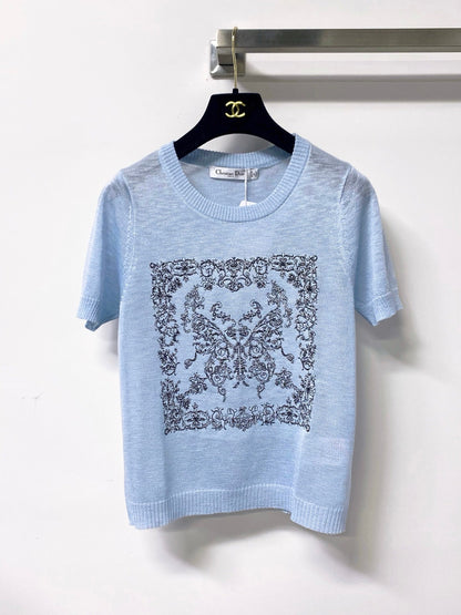 Dior 2026 Short-Sleeve Shirt Embroidered Arabesque Viscosa 487986