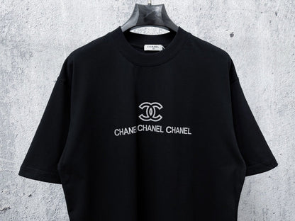 CC 2026 Short Sleeve T-Shirt Silver Powder Print Cotton 129279