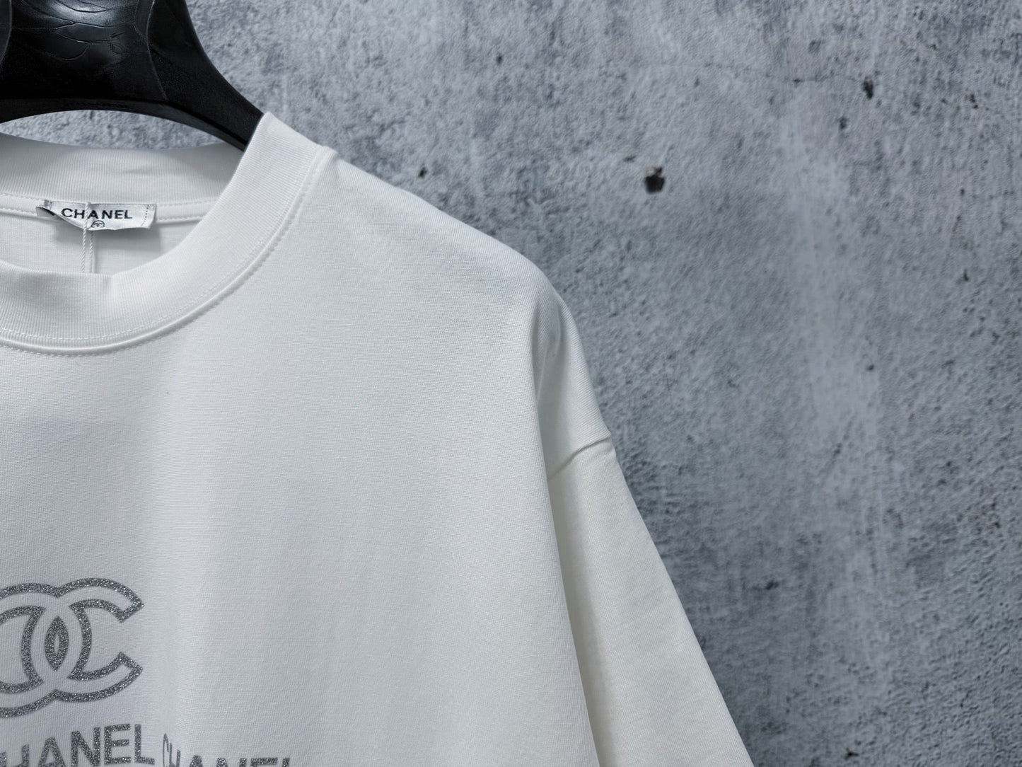 CC 2026 Short Sleeve T-Shirt Silver Powder Print Cotton 129279