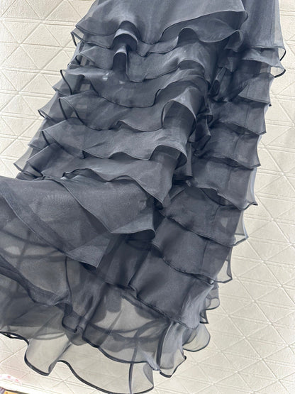 Dior 2025 High-waisted Tulle Skirt Black Polyester 321318