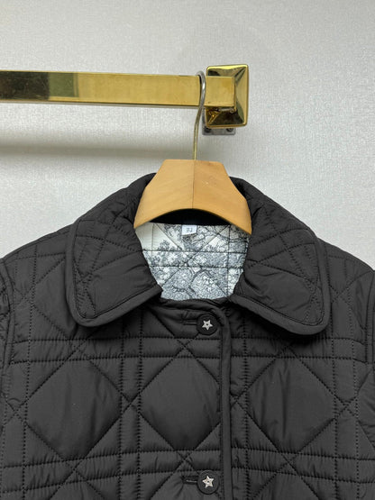 CD 25 Classic Printed Quilted Short Cotton Jacket