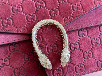 Gucci Dionysus Bag Rosso Ancora Red Suede Leather 244473