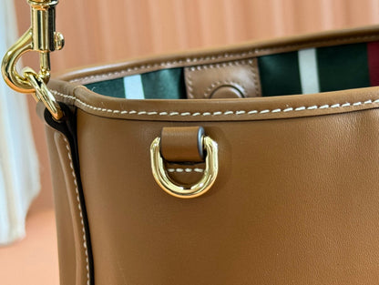 Gucci Emblem Mini Bucket Bag Brown Calfskin 244426
