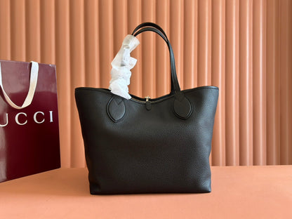 Gucci Totissima 30cm Tote Bag Black Calfskin 248124