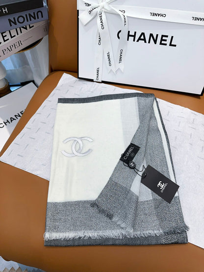 CC Scarf 200 CM In Grey Mix White Cashmere  416880