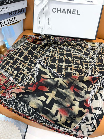 CC Square Scarf 140 CM In Colorful Silk 421294