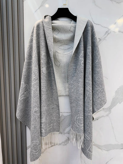 CC Scarf 200 CM In Grey Mix White Cashmere 403830