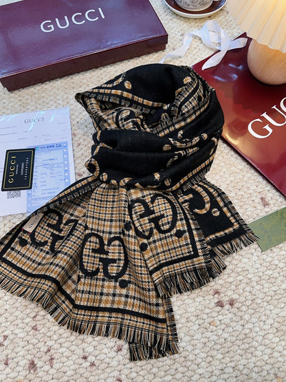 GG Classic 180CM Black Beige Wool 287938