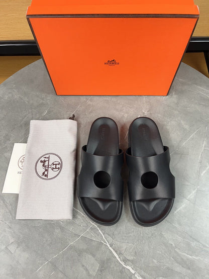 HM Men's Edith Slide Black Sheepskin 567372