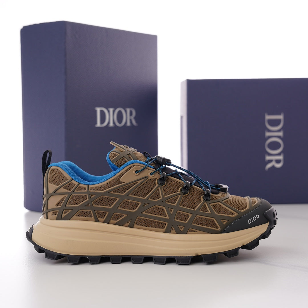 CD B31 SNEAKER BROWN AND BLUE MESH FABRIC
