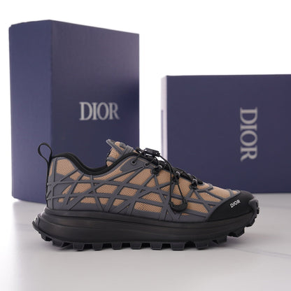 CD B31 SNEAKER BLACK AND BROWN MESH FABRIC