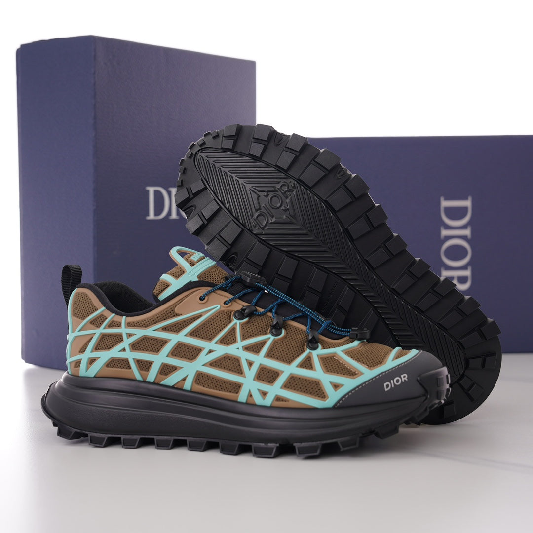CD B31 SNEAKER BROWN AND MINT MESH FABRIC