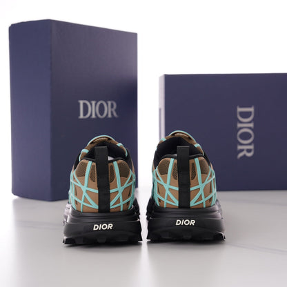 CD B31 SNEAKER BROWN AND MINT MESH FABRIC