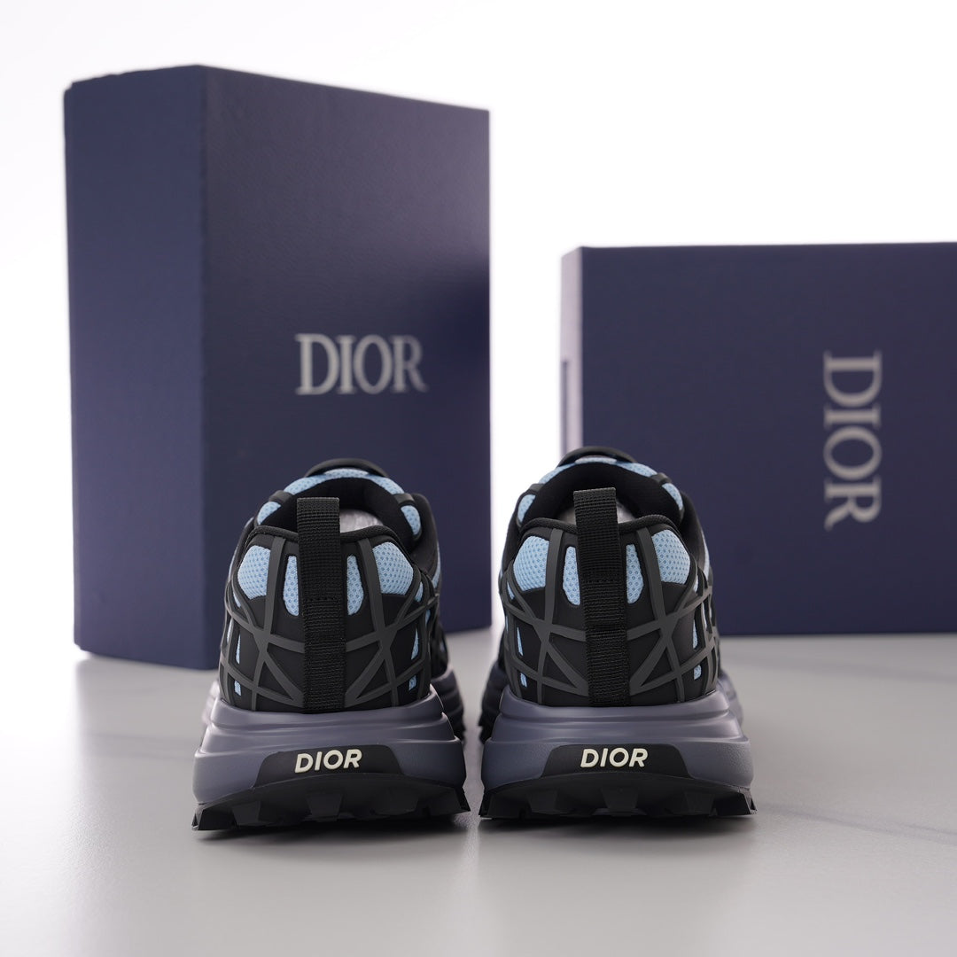 CD B31 SNEAKER BLACK AND CERULEAN MESH FABRIC