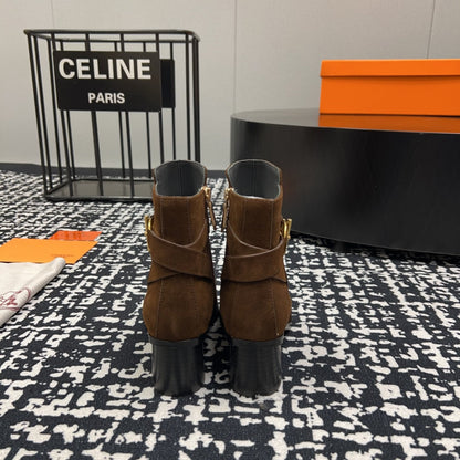 HM Jill 60 Ankle Boot Earth Brown Suede 952380