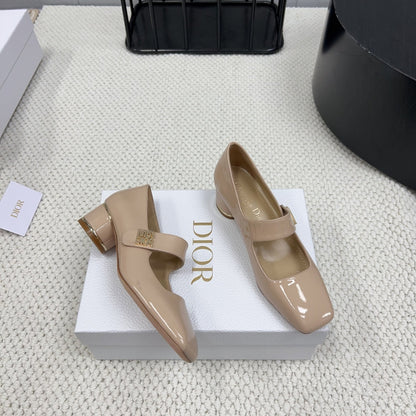 Miss Dior Pump 45mm In Beige Pink Glossy Lambskin 995137