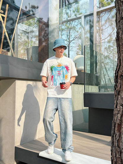 CC 2026 Hand-Painted  Short-Sleeve T-Shirt Multicolor 419022