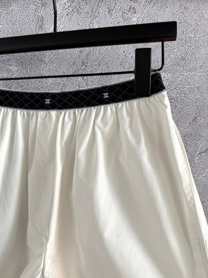 CC Short Ivory Black Cotton