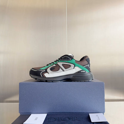 CD B30 Sneaker 35mm Brown Green Mix Grey White Polyester Mesh Fabric And Calfskin