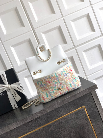 Chanel 2026 Flap Bag 20cm Multicolor Sequin Leather