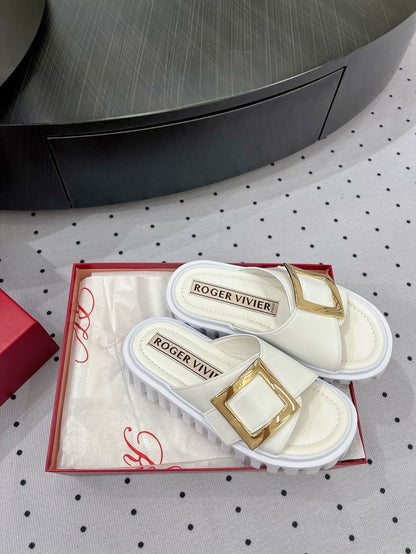 Viv Simple Mules White Sheepskin 295958