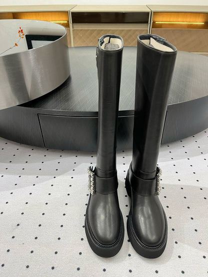 Viv Ranger Diamond Boots Black Calfskin 365207