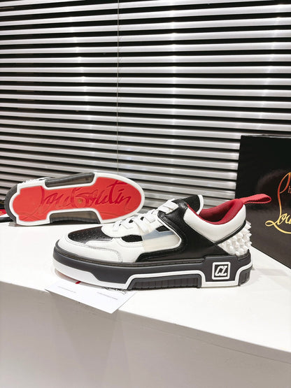 CL 25 Astroloubi Couple's Sneaker Black White Cowhide 323158