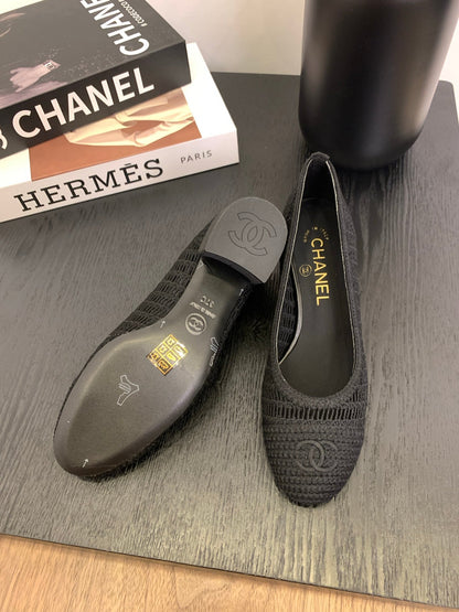 CC 25p Ballet Heel 50mm Black Raffia