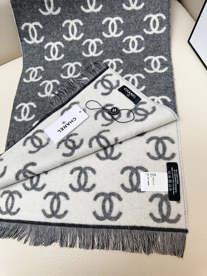 CC 25 Classic Scarf 180cm Gray Wool 293306