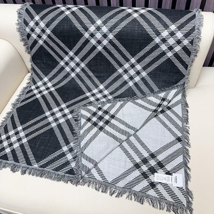 BBR Double-Sided Scarf 190CM Black Cashmere 293318