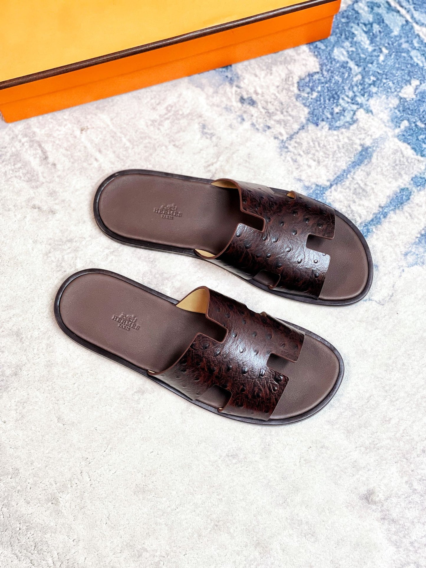 HM Men's Izmir Slide Brown Cowhide 231085