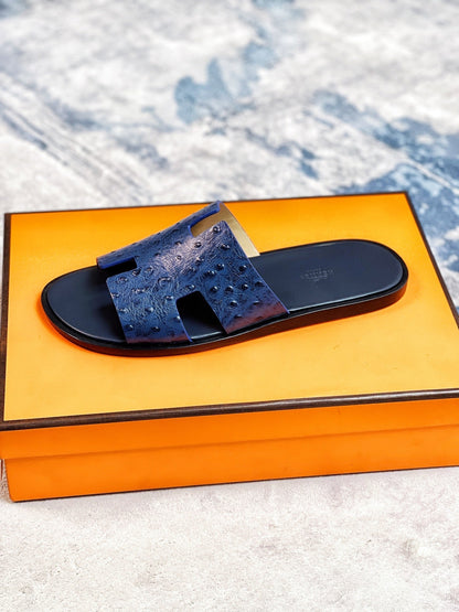 HM Men's Izmir Slide Blue Cowhide 231087