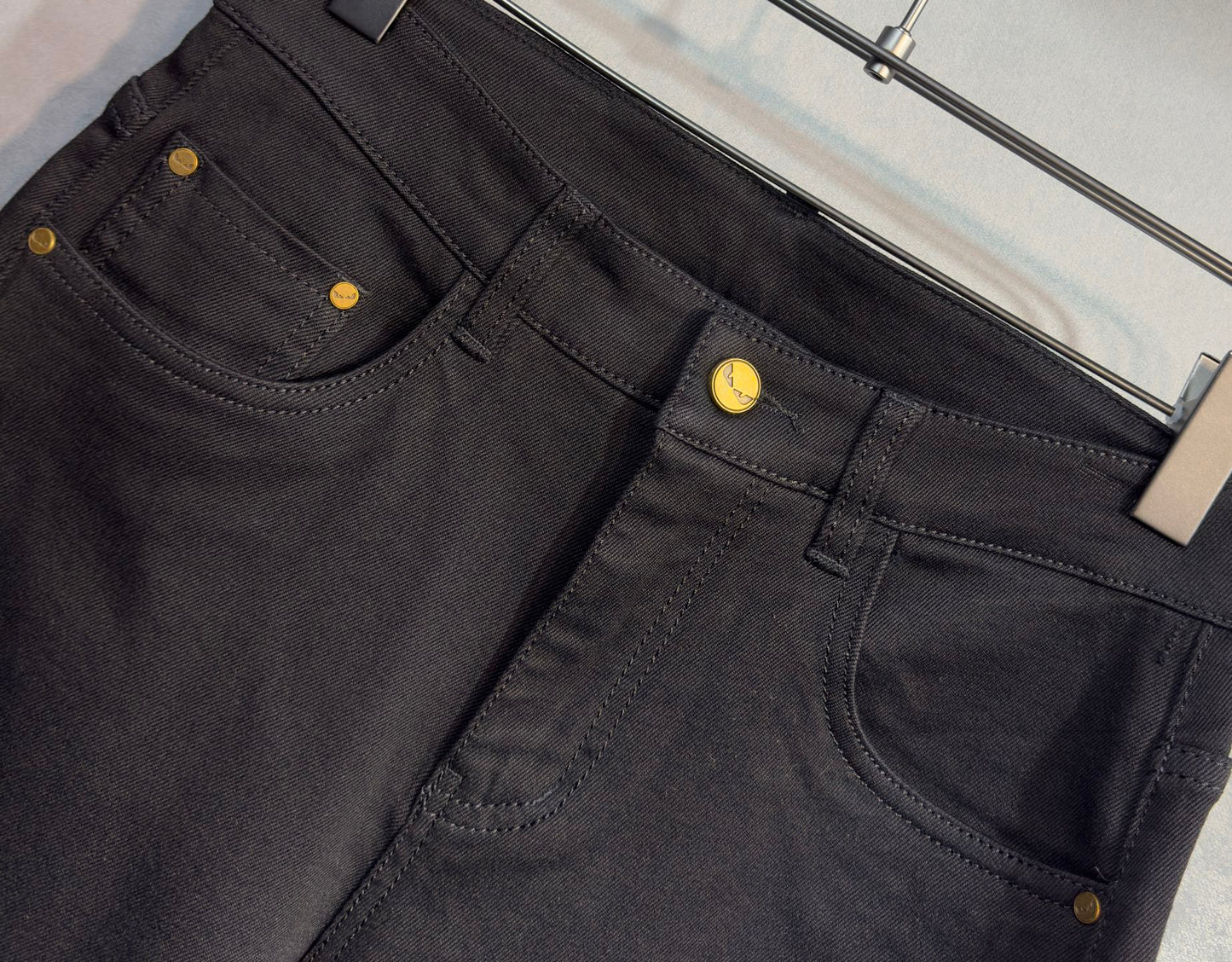 Fendi 2026 Men's Jeans Black Denim 737208