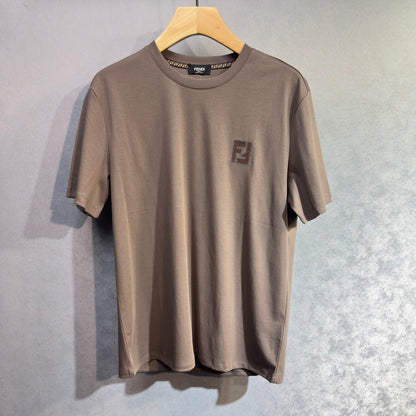 Fendi 2026 Men's Short-Sleeve T-Shirt Brown Cotton 737223