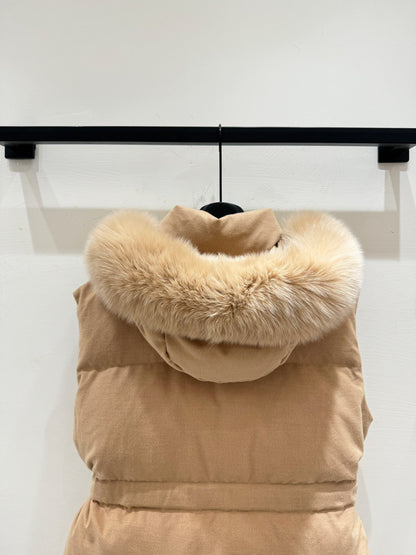 LP 25 Vest Light Brown Fur Down Cashmere 310247