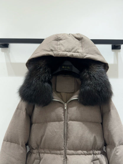 LP 25 Jacket With Gloves Taupe mix Black Wool Cashmere 310256