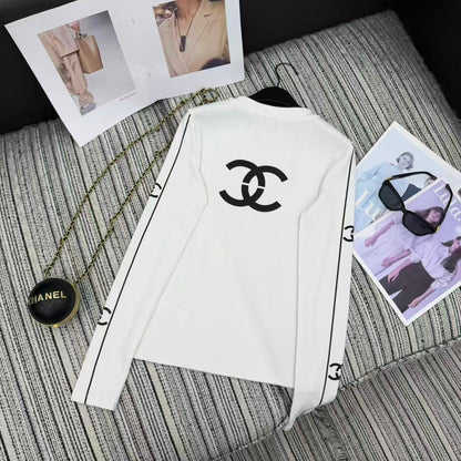 Chanel 2025 Long-sleeved Top White Cotton 318955