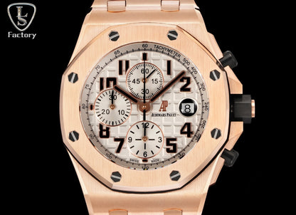 Audemars Piguet Royal Oak Offshore Chronograph 42mm Rose Gold Cream Dial